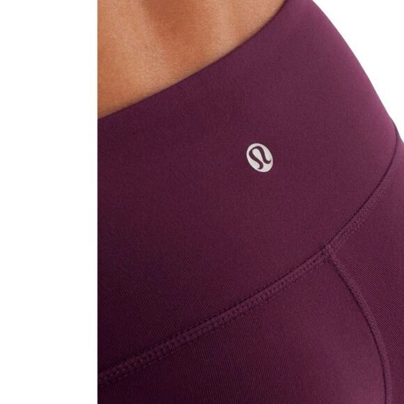 Lululemon Women 4 Wunder Under Crop Leggings Style Color Plum, Solid Purple - Picture 9 of 13